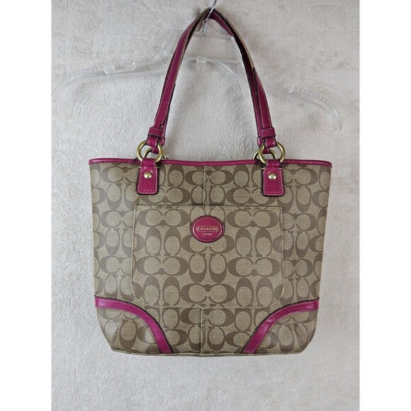 Coach F18917 Peyton Signature PVC Handbag Tote Purse - Picture 1 of 11